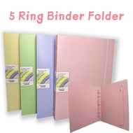 Long 5 Ring Binder Folder Push Pull File Folder Arch File Macron Folder for Document School Supplies