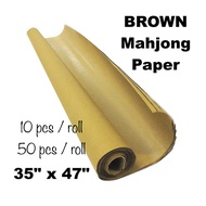 Brown Paper 55gms - 35" x 47" 10 / 50 pcs per roll Brown Paper Roll (Kertas Perang Gulung)