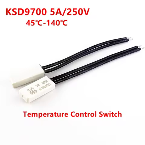 Thermostat Thermal Protector Fuses KSD9700 250V 5A Plastic TB05 45C 50C 55C 60C 65C 75C 80C 85 90C 9