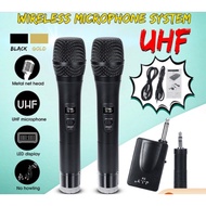 wireless UHF Microphone KTV Karaoke Handheld Mic Speaker Wireless Microphone for Smartphone Wireless Microphone DVD PC Mic System + Receiver KTV TV Karaoke