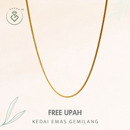 [Kedai Emas Gemilang] 400905 Gold Necklace (44Cm) (9.33G) [916 Gold]