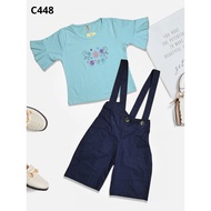 Girls Floral Short Jumpsuit Set K2 C448