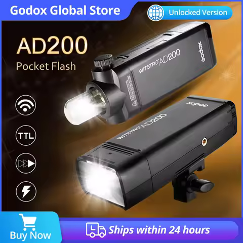 Godox AD200 200Ws TTL GN60 High Speed Sync Pocket Flash + Godox Xpro-C/N/F Transmitter for Canon Nik