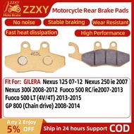 1 Pair Motorcycle Rear Brake Pad For GILERA Nexus 125 07-12 Nexus 250 ie 2007 Nexus 300i 08-12 Fuoco