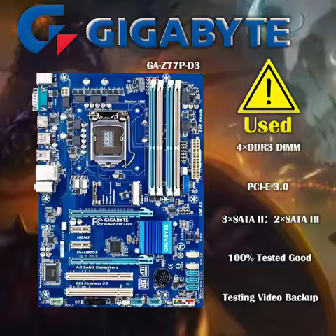 GIGABYTE GA-Z77P-D3 Desktop Motherboard Z77 Socket LGA 1155 i3 i5 i7 DDR3 32G ATX UEFI BIOS