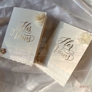 [High-End Handmade Lace] Vow Card Vow Card Marriage Vow Speaking Dictionary Guarantee Book Gilding H