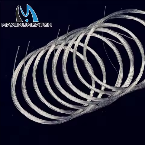Maximumcatch 6pc Tapered Leader Fly Fishing Line 9ft /12ft /15ft 0X-7X Nylon Fly Fishing Leader Clea
