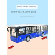 Alloy Open Door Large Double Decker Bus Bus Toy Boy Tourist Bus Model Children's School Bus