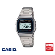 CASIO นาฬิกาข้อมือ CASIO รุ่น A158WA-1DF วัสดุสเตนเลสสตีล สีดำ