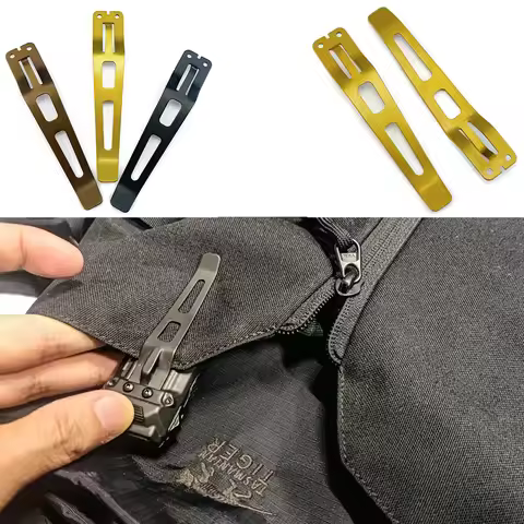 Titanium Alloy Material 3 Colors Flashlight / Electric Torch Back Clip For NITECORE EDC37 EDC25 EDC2