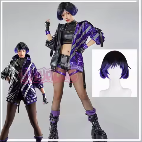 Game Tekken 8 Ling Reina Cosplay Fantasia Costume Disguise for Adult Women Tops Shorts Outfits Hallo