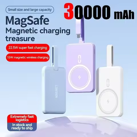 30000mAh Wireless Charger 2026 New 30000mAh Mini Wireless Charger PowerBank 22.5W Fast Charging For 