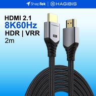 HAGIBIS HDMI to HDMI 2.1 cable 8K60Hz 4K120Hz - 2m supports Dynamic HDR VRR 28AWG gold-plated head |