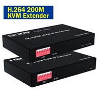 4K 200M HDMI IP KVM Extender over Cat5e/6 Cable H.264 HDMI KVM Matrix Extender Many TX to Many RX Su