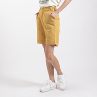 Forest Ladies 17/18" Stretchable Cotton Linen Elastic Waist Women Bermuda Shorts Pants | Seluar Pere