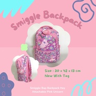 Smiggle BAP BACKPACK HEY ATTACHABLE PINK UNICORN ORIGINAL School Bag