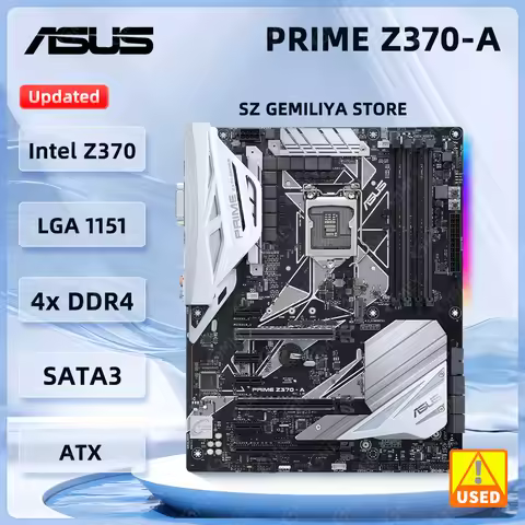 ASUS PRIME Z370-A Motherboard intel Z370 LGA 115 DDR4 64GB 4000MHz Dual M.2 support Core i3-8100 i5-