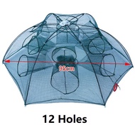 【*Free: 1x Floating Circle, 1x 6 Meter Rope】Portable Fishing Net Shrimp Cage Nylon Automatic Foldabl