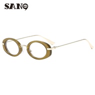【Replaceable Lenses】COD (San9)New Oval Fashion Anti-blue Women's Eyeglasses