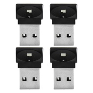 Ready Stock 4pcs Car USB Ambient Light Car Mini USB Light USB LED Car Interior Lamp