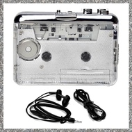 (PQAT) 1Set Cassette to MP3/CD Type-C Audio Music Player Cassette Recorder Transparent