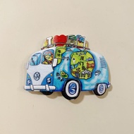 [Cultural Creative Refrigerator Stickers] Xiamen Bus Car Drum Langyu Three-Dimensional Painted Refri