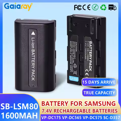 1-3PCS SB-LSM80 LSM80 SB-LSM80 Camera Battery 1600mAh Rechargeable Li-ion Battery For SAMSUNG VP-DC1