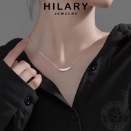 HILARY JEWELRY Sterling Women Gold Chain Rantai Perak 925 Simple Leher Pendant For Necklace Original Accessories Silver 純銀項鏈 Korean Perempuan N984