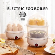 Electric Egg Boiler Steamer Breakfast Maker 2 layer Egg Boilder