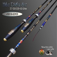 Black Dieu Su 4H carbon Xpipal fishing rod comes with rings and extra tips, classy carrying bag CD63