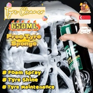 [SG] 650ML Tyre Shine ✨ Tyre Cleaner Tyre Foam Spray Rim Cleaner Car Wash Car Wax