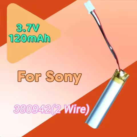 380942(2 Wire) Battery 3.7V 120mAh for Sony SBH54 High Quality Wireless Neckband Headphone Battery