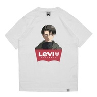 ZeroTwentyTwo T-shirt Levi Ackerman White | AOT Attack On Titan Anime Parody Men's T-Shirt