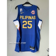 【Heat-pressed】New Original 2023 Gilas Pilipinas Jerseys 25# AGUILAR Jersey  Blue