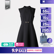 ESPADA เดรสแขนกุด ผู้หญิง สีดำ | Elegant Black Sleeveless Dress | 04873