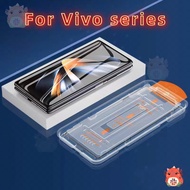 Automatic Dust Removal Kit Full Cover Tempered Glass Suitable For Vivo S6  S7E S9 S10 Pro  V20SE Z1 Lite X50 60 70 Dust Free Easy Installation Anti Blue Light Screen Protector Film