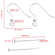 999 Sterling Silver Ear Hook Handmade diy Earring Accessories Making Antique Earring Material Packag