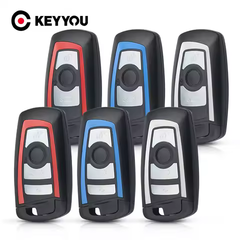 KEYYOU Key Case Cover Replacement For BMW CAS4 F 3 5 7 Series E90 E92 E93 X5 F10 F20 F30 F40 3/4 But