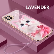 Case For OPPO A93 A94 A95 A96 4G A96 5G A98 cute cat Silicone Full Lens Cover Phone Case