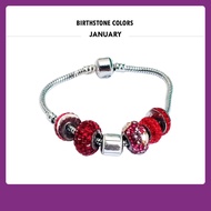 SWAROVSKI BeCharmed and Pave for January Birthstone, Siam crystals bracelet or necklace from Austria