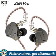 KZ ZSN Pro Metal Earphones 1BA+1DD Hybrid Technology HIFI Bass Earbuds In Ear Monitor Headphones Spo
