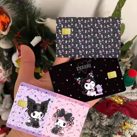 K-Kuromi Diy Credit Debit Card Sticker Party Sticker Decoration Waterproof Small Chip Card Skin Stic