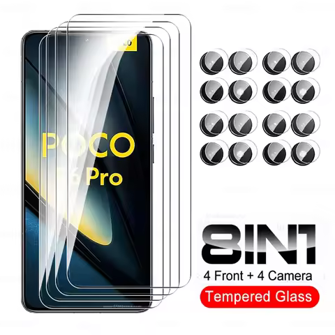 8 in 1 Tempered Glass For Poco F6 Pro F7 Ultra Camera Glass Xiaomi PocoF6 F6Pro PocoF6Pro F7Pro F7Ul