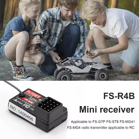 Flysky FS-R4B 2.4GHz 4CH ANT Protocol Single Antenna PWM PPM S.BUS RC Receiver for FS-G7P ST8 MG41 R