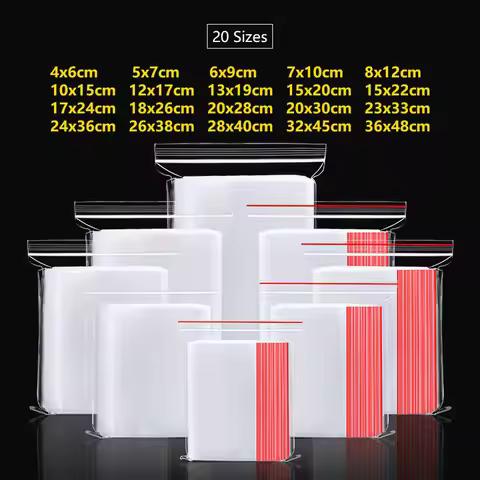 Small Zip Lock Plastic Bags Reclosable Transparent Bag Vacuum Storage Bag Clear Bags Ziplock Food St