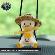 Swinging Duck Car Hanging Ornament, Car Pendant, Cute Swing Duck On Car Rear View Mirror Car Perfume
