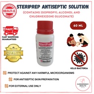 STERIPREP ANTISEPTIC SOLUTION 60ML (ISOPROPYL ALCOHOL / CHLORHEXIDINE)