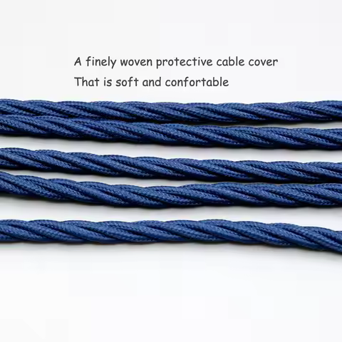 99% Pure Silver OCC Graphene Full Sleeved Earphone Cable For Hifiman Sundara Ananda HE1000se HE6se h