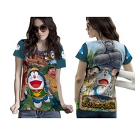TiniShop - 3D DORAEMON Character T-Shirt Full Print DORAEMON Women's T-Shirt/