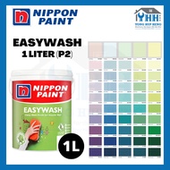 1L NIPPON PAINT EasyWash Matt Finished Interior Paint / Cat Rumah / Cat Getah / Indoor Paint Easy Wash (P2)